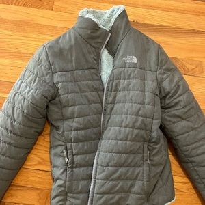 GIRLS NORTH FACE REVERSIBLE COAT SIZE 14